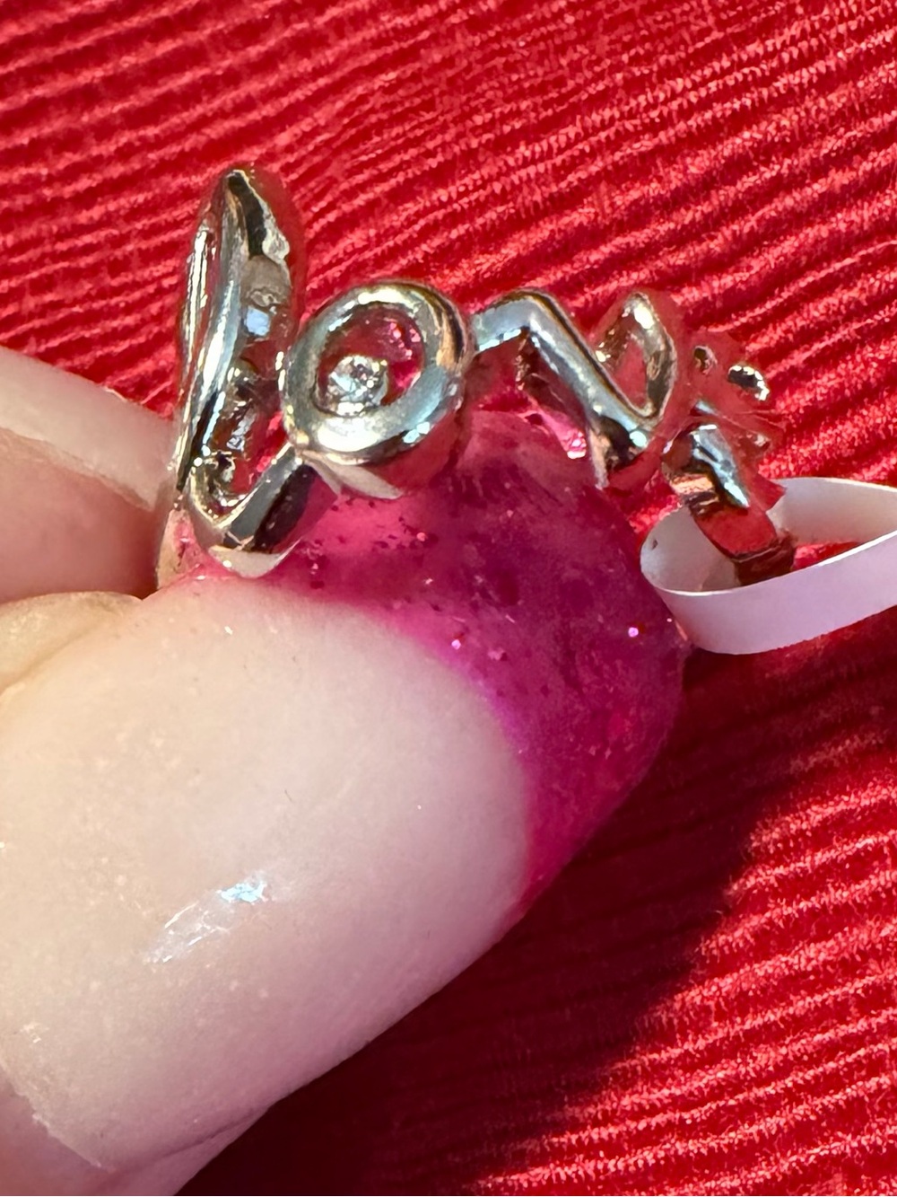 Park Lane Silver Love Ring with Crystal Size 5 New